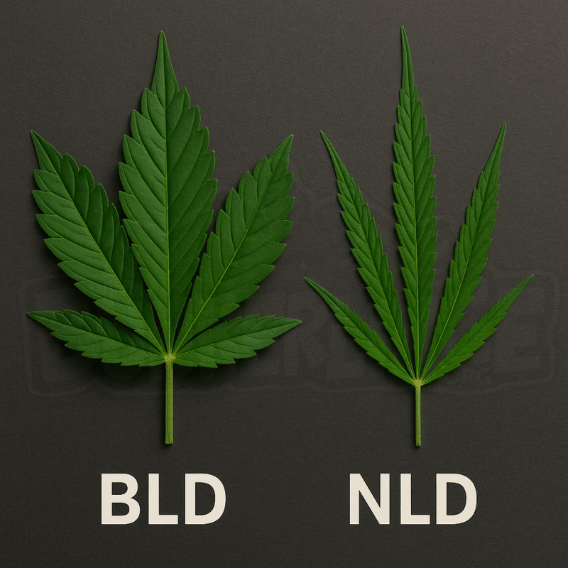 BLD and NLD in cannabis: what do the terms mean and why are they important? 1 What do BLD and NLD mean for cannabid? BLD= broadleaf
NLD= narrowleaf